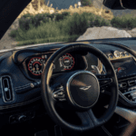 2023 Aston Martin DBX steering wheel and front seat interior