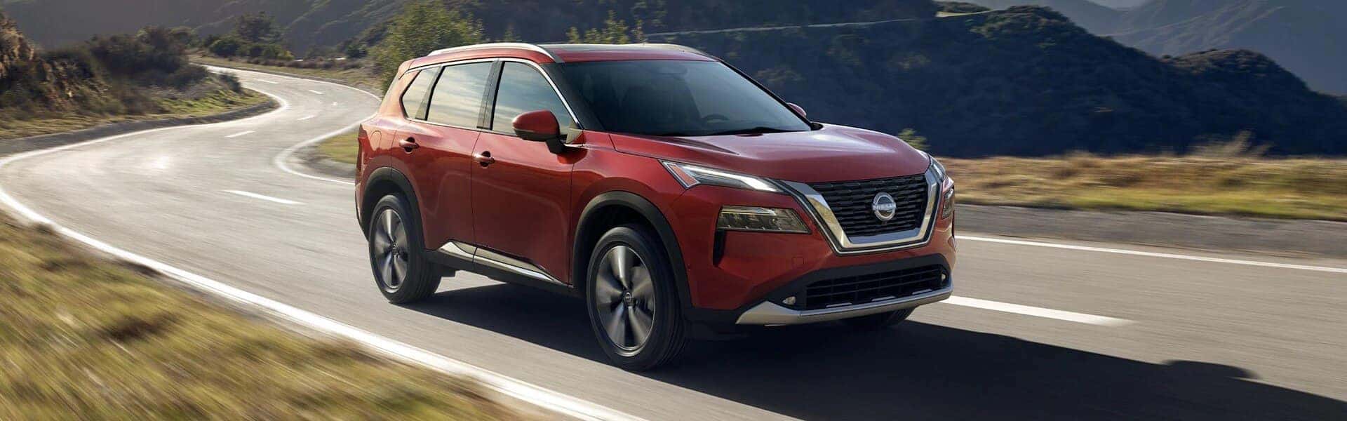 New Nissan Rogue Platinum SUV in Red