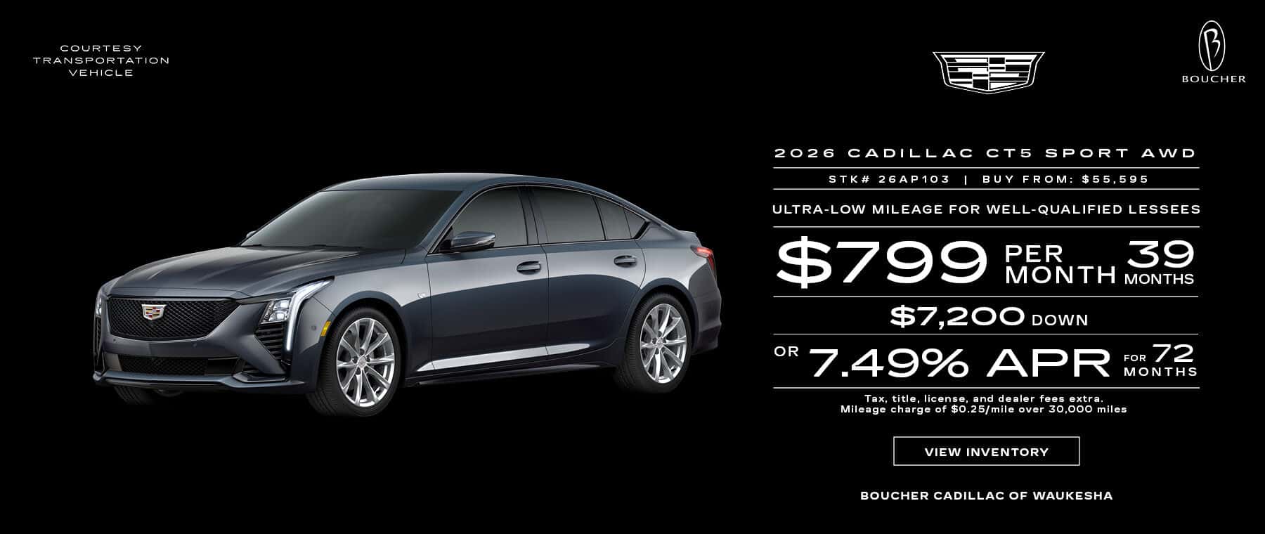 Save on a 2026 Cadillac CT5 Sport AWD