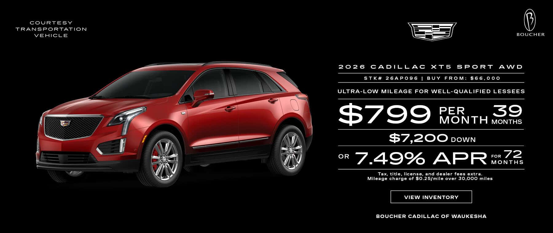 Save on a 2026 Cadillac XT5 Sport AWD