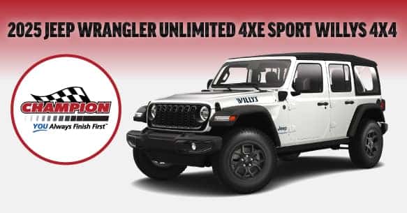 2025 Jeep Wrangler Unlimited 4XE Sport Willys 4x4 Lease Offer