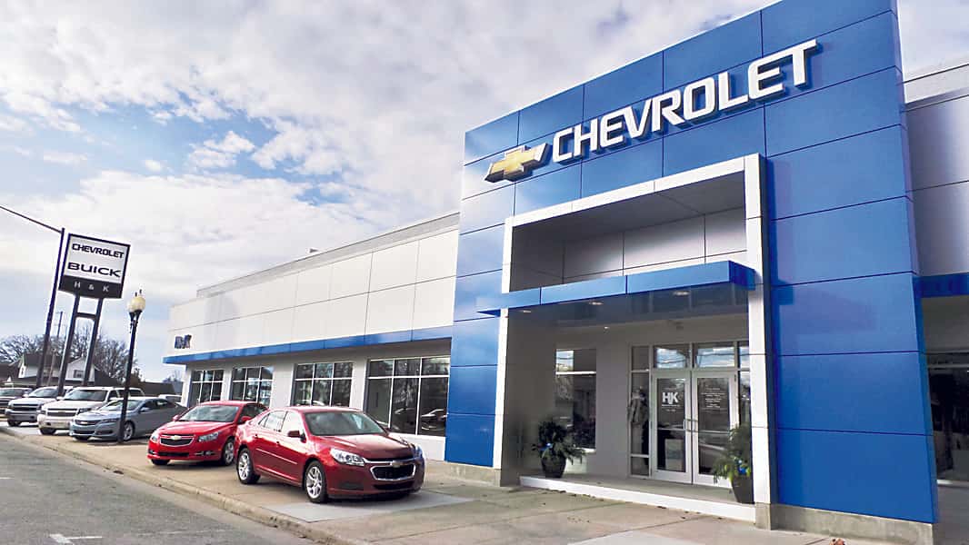 Outside of a Chevrolet Dealership in the afternoon.