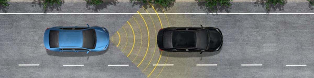 2020 Toyota RAV4 Dynamic Radar Cruise Control This high-tech cruise control uses radar behind the Toyota badge plus a camera on the windshield designed to adjust your speed, helping you maintain a preset distance from the car in front of you.
