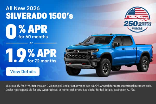 New 2026 Chevrolet Silverado 1500s