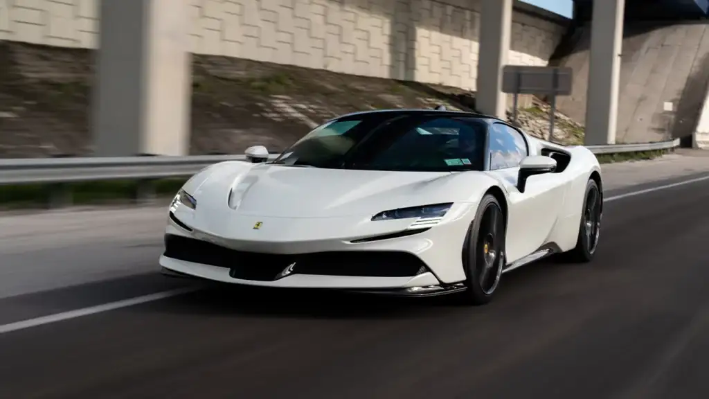 hybrid Ferrari maintenance | front angled