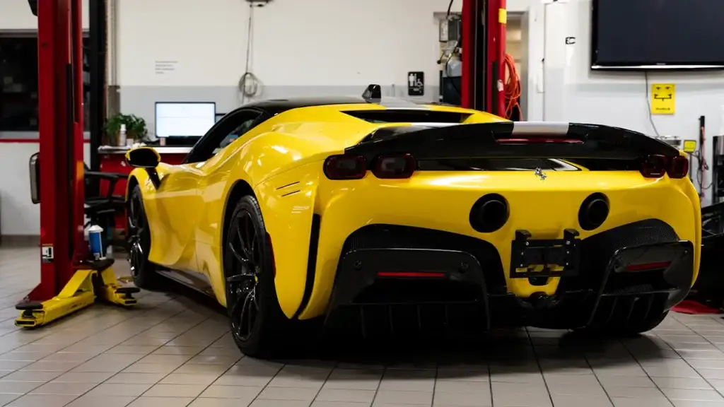 Ferrari maintenance | tire service in shop