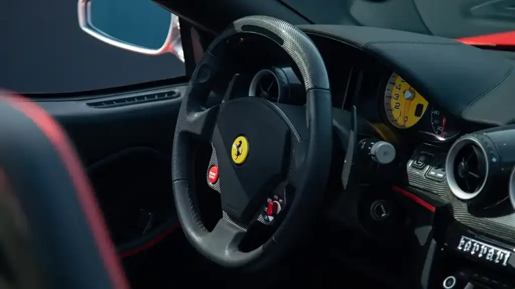 new vs pre-owned Ferrari Guide | steering wheel
