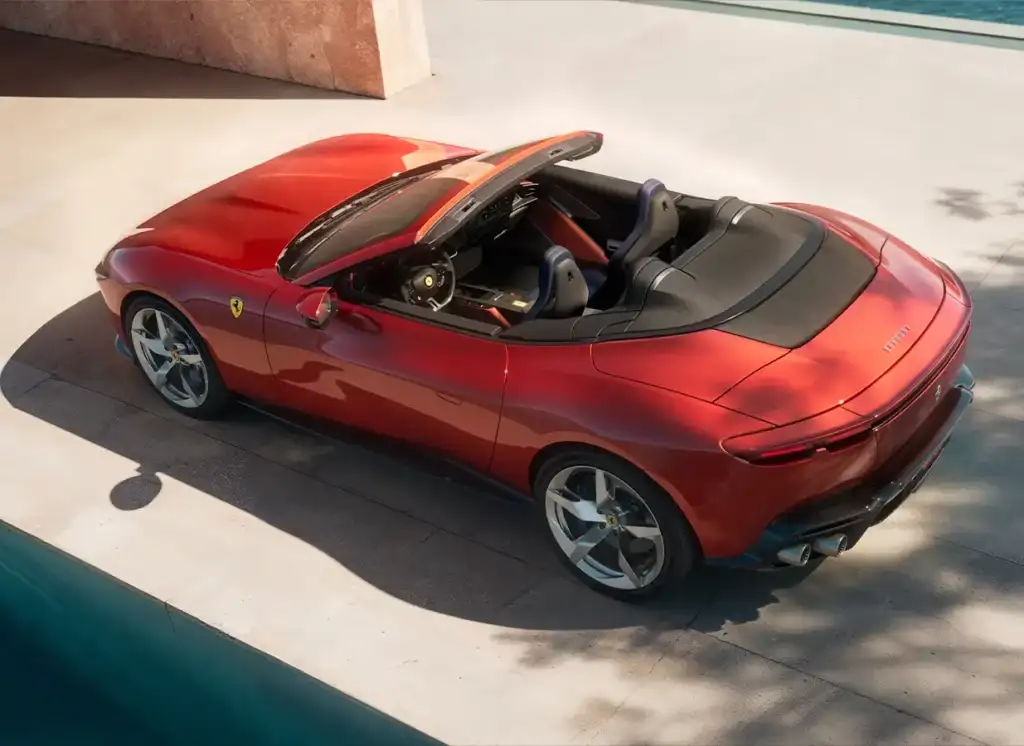 ferrari amalfi spider top left view