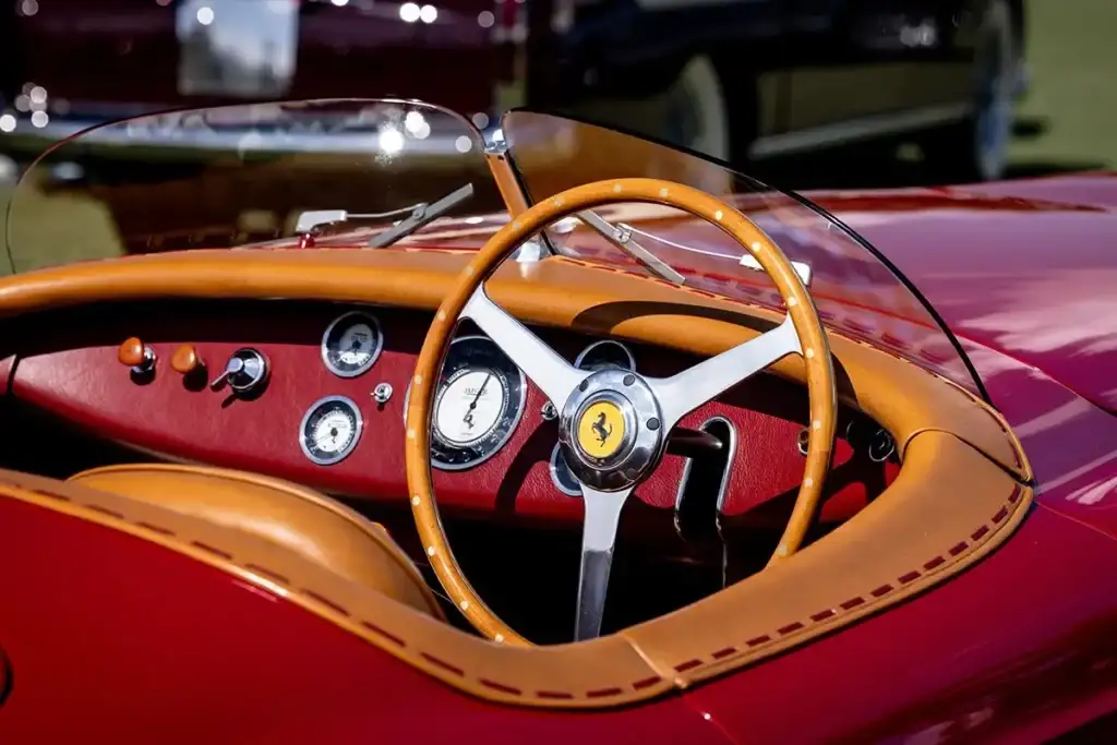 vintage ferrari interior at cavallino in boca raton 2026