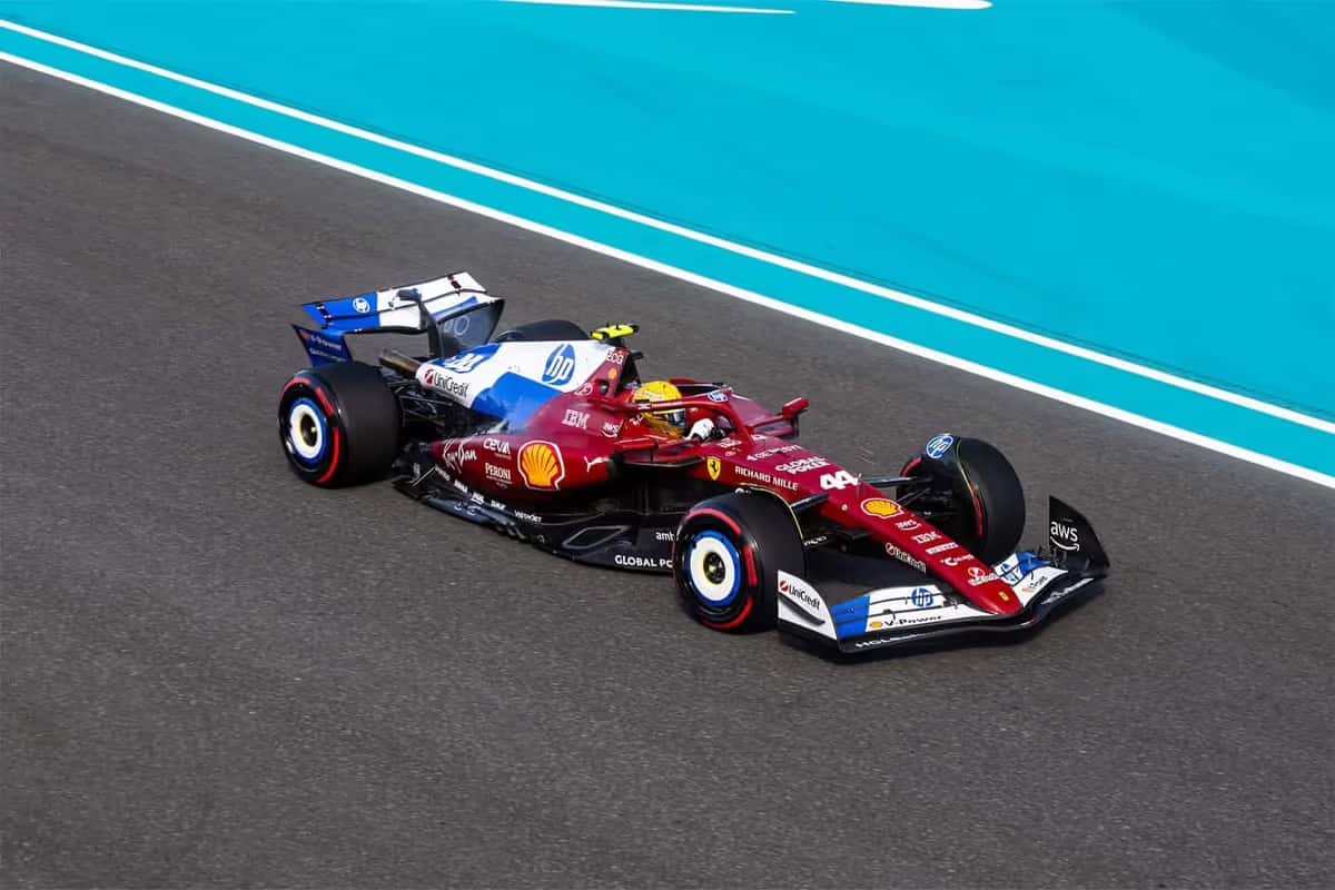 formula 1 ferrari racing at miami grand prix