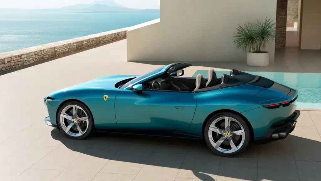 ferrari amalfi spider driver side view