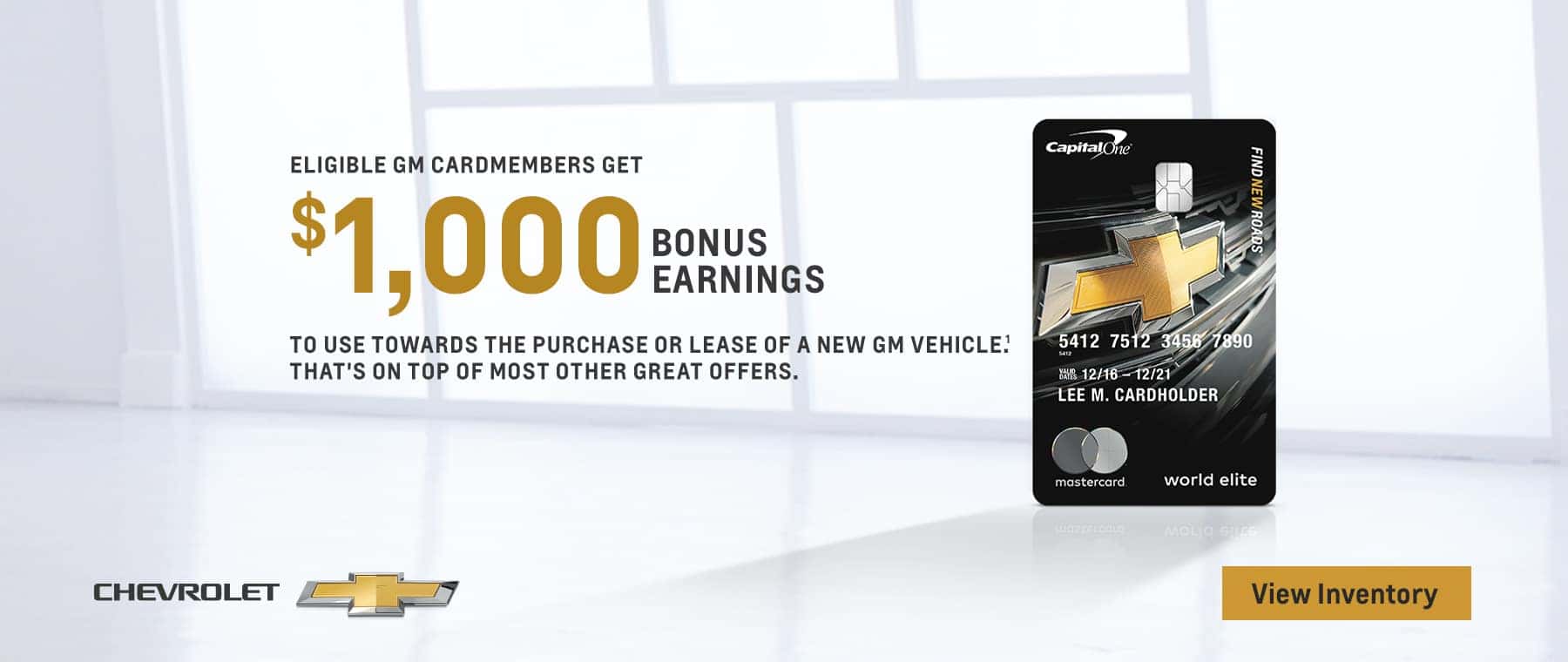 Eligible GM cardmembers get 1000 bonus earnings