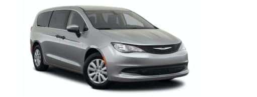 A grey 2021 Chrysler Voyager is angled right.