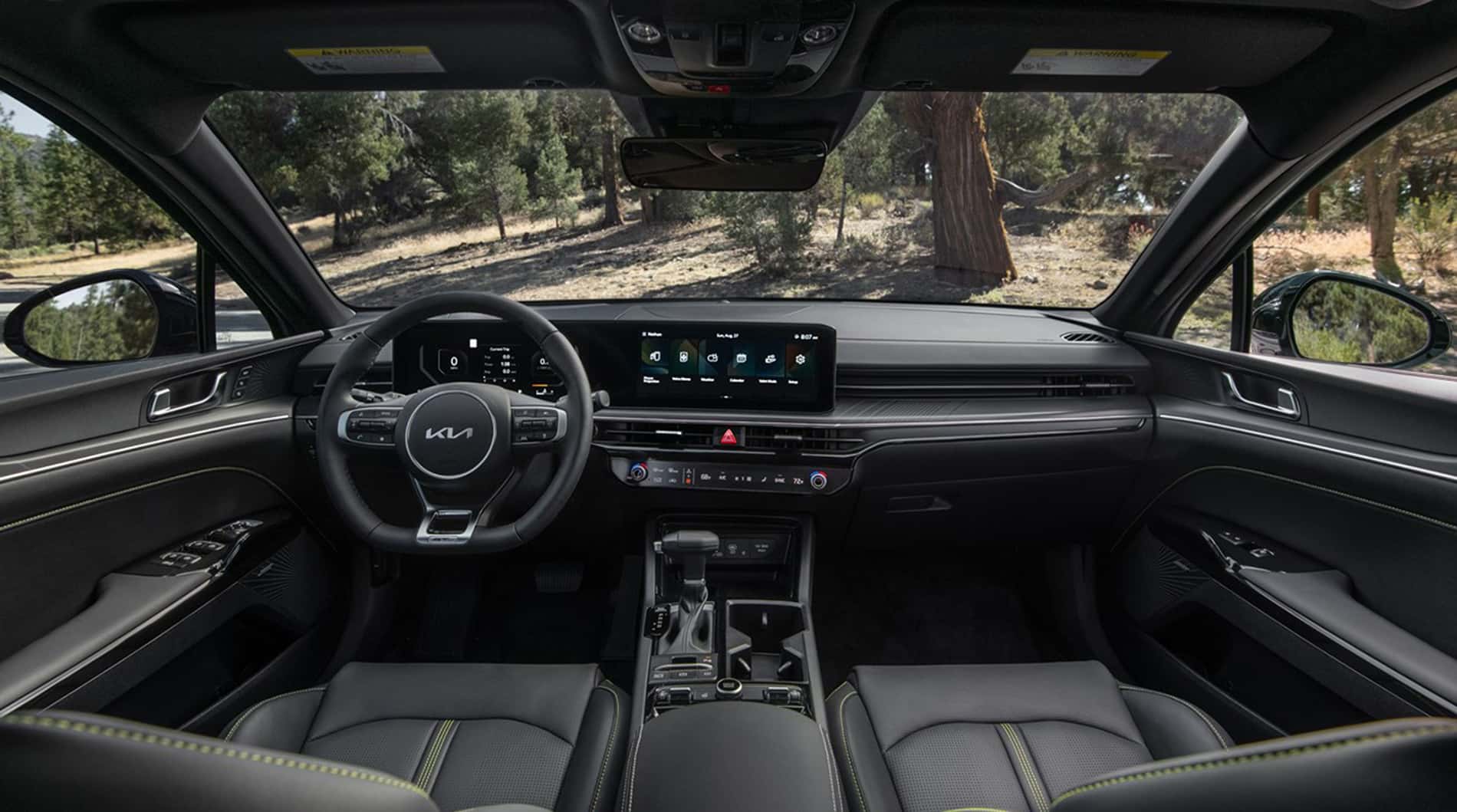 Interior shot of Kia K5