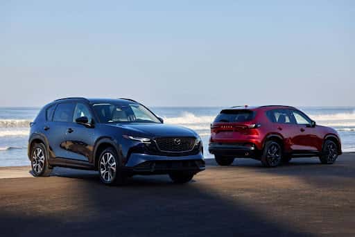 Mazda CX-5 lineup beach