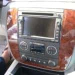 The GPS Navigation and Rear View Camera Screen of a 2007 Chevy Tahoe