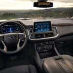 2023 Chevy Tahoe interior, front seating, infotainment