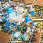 Overhead view of water park