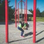 Swing set at a playground