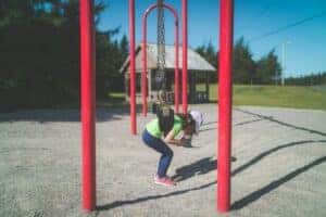 Swing set at a playground