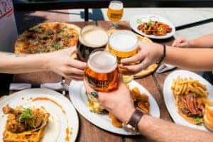 Glasses of beer