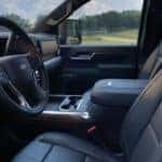 Interior of a Chevy Silverado truck