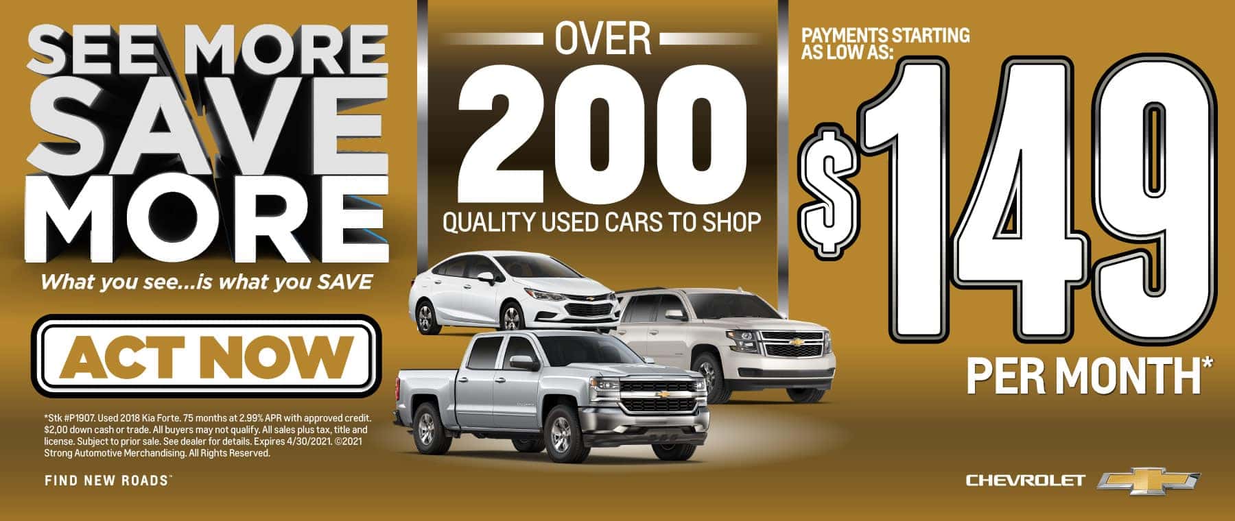 Over 200 used cars to shop with payments starting as low as $149 per month | Act Now
