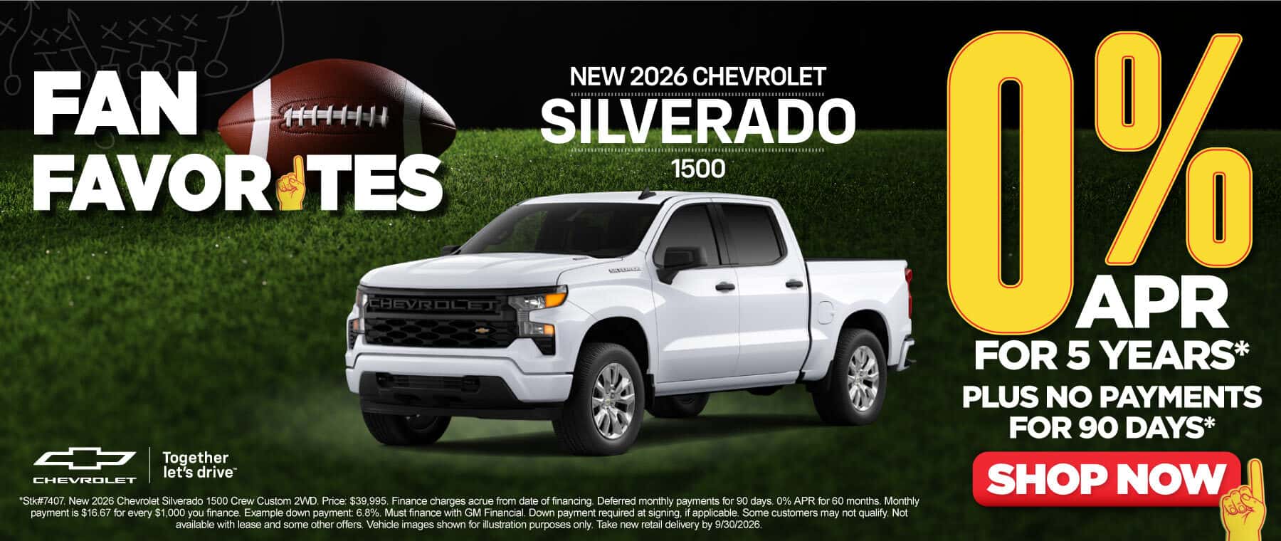 "CarBravo Vehicles NOTE: This month for CarBravo is BRAVOTACULAR please include in creative for this offer only" "1.9% APR for 36 months* ON SELECT LIGHT DUTY AND MIDSIZE PICKUP TRUCKS