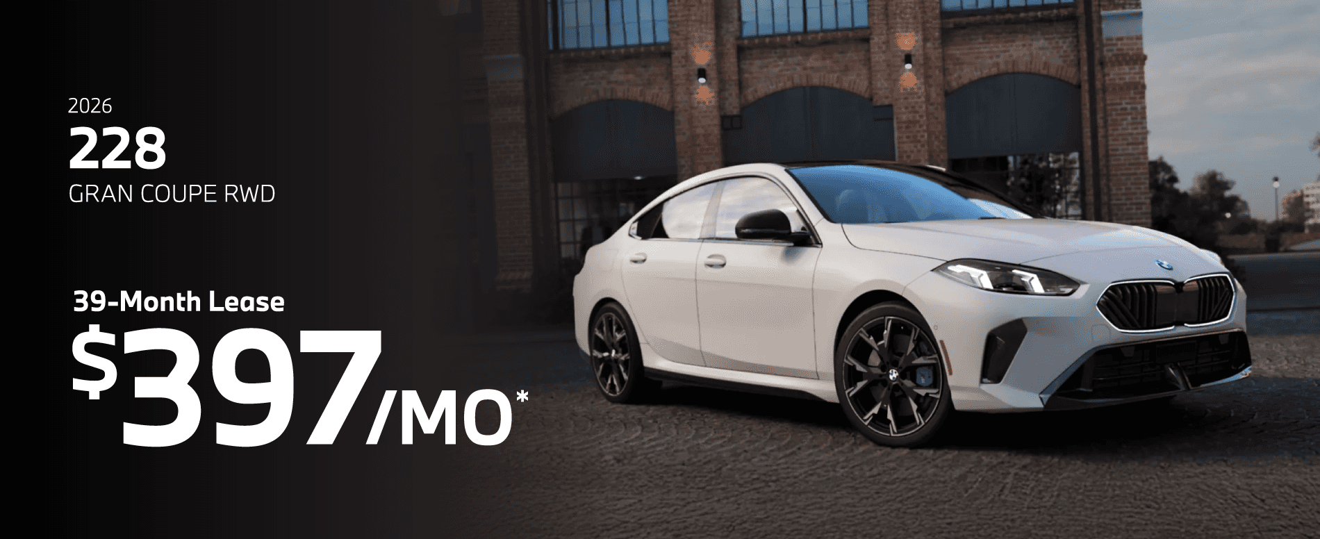 2026 Bmw 228 Gc GRAN COUPE RWD: Lease for $397/month for 39 months*