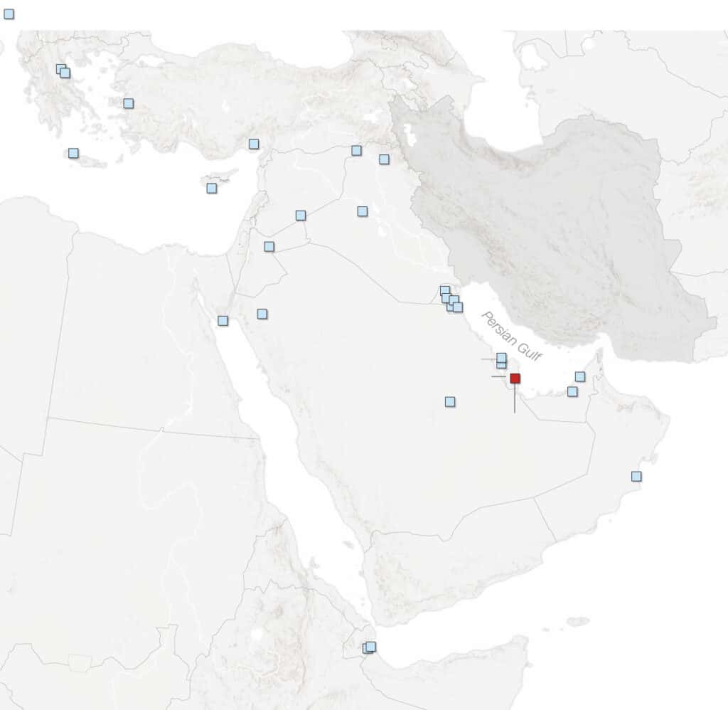 Here’s Where U.S. Forces Are Deployed in the Middle East