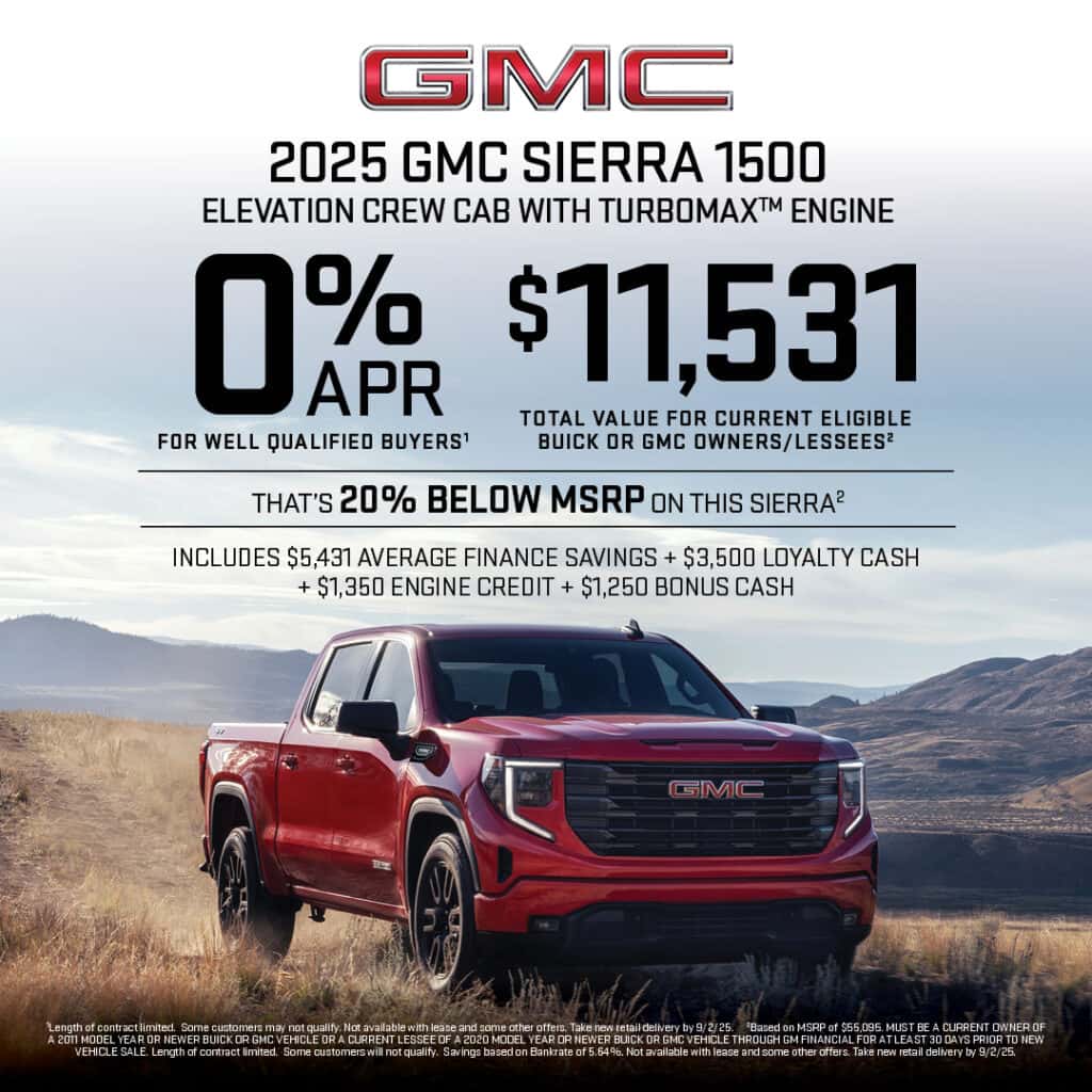 Labor Day Sale GMC Deals - 2025 Sierra 1500
