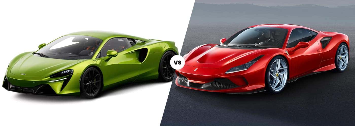 2022 McLaren Artura vs. 2021 Ferrari F8 Tributo | MPG, Engine Specs, 0-60  Time