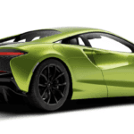 Green 2023 McLaren Artura rear side view
