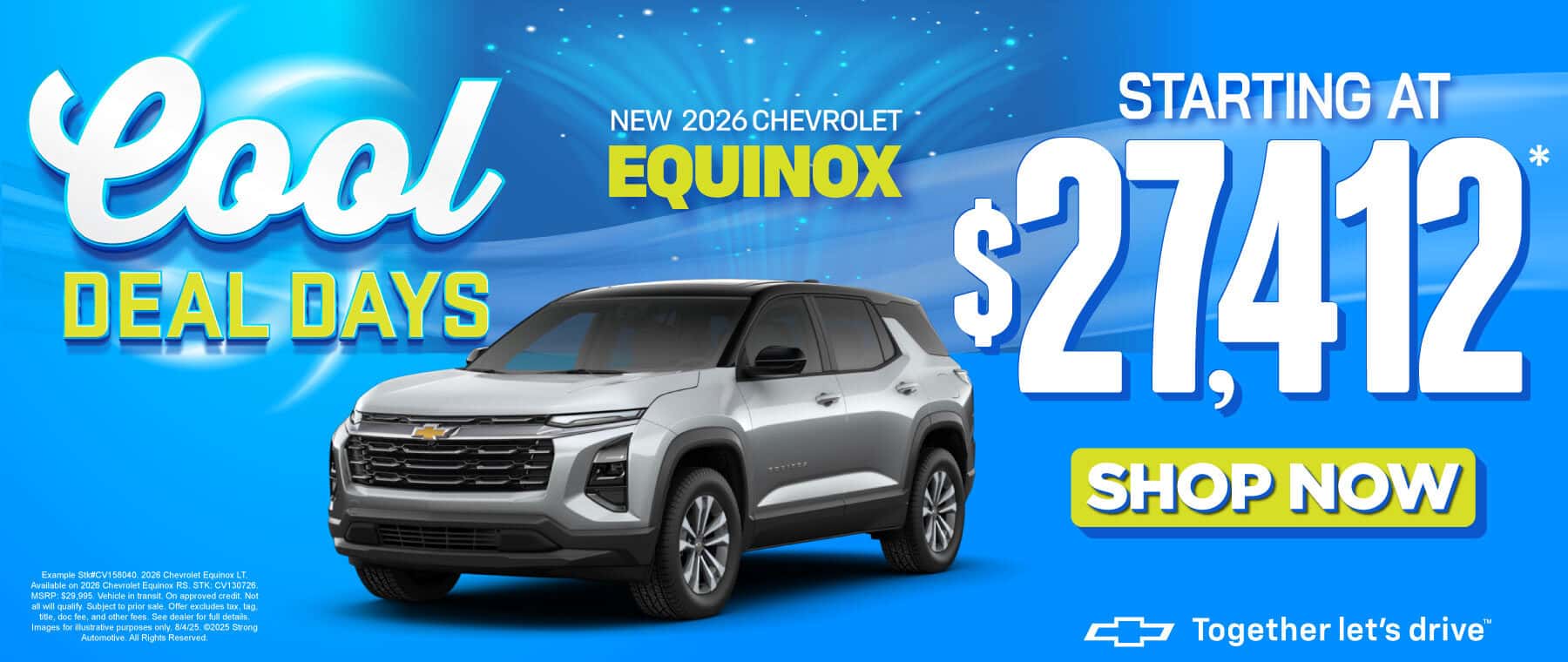 New 2026 Chevrolet Equinox Starting at $27,412