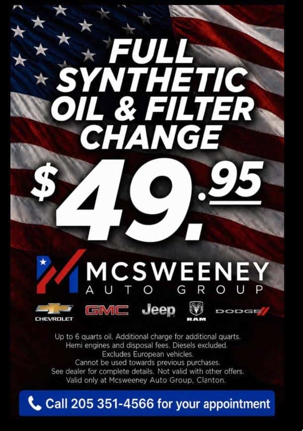 FULL SYNTHETIC OIL & FILTER CHANGE