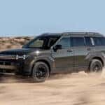 2026 Hyundai Santa Fe driving in the desert