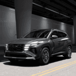 2026 Hyundai Tucson Hybrid driving in a tunnel