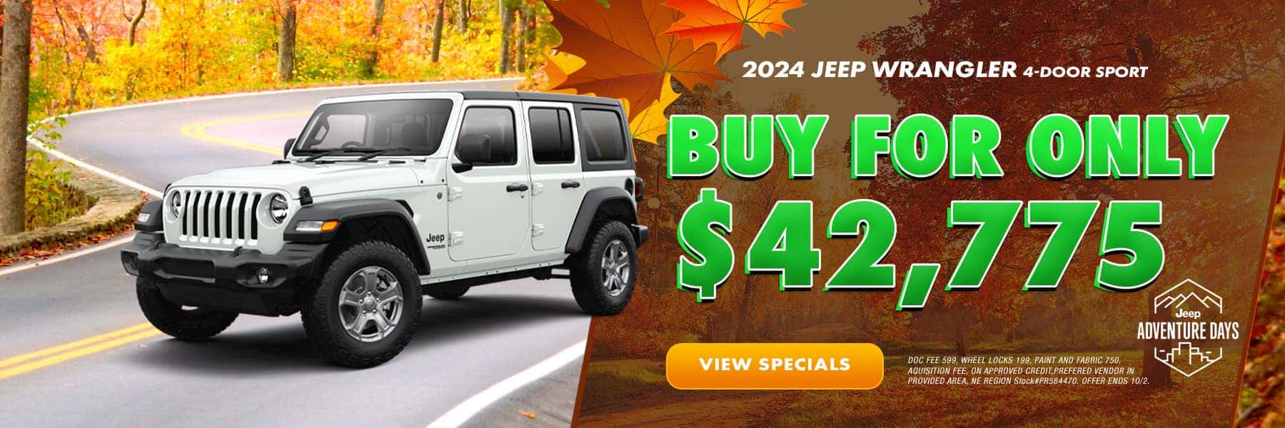 2024 Jeep Wrangler 4-Door Sport - Sep Specials
