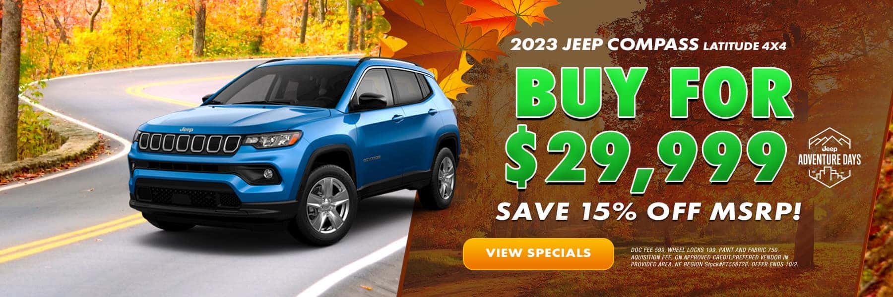 2023 JEEP Compass Latitude - Sep Specials