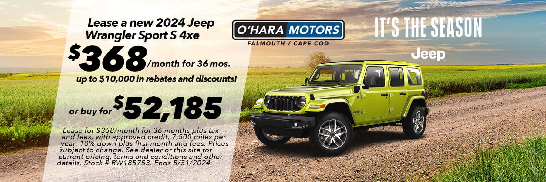 to O'Hara Motors Jeep & Ram Dealer in Falmouth, MA