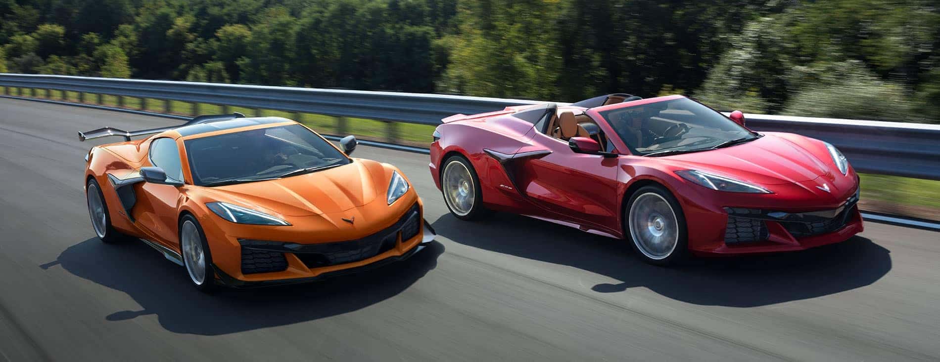 Chevrolet Z06 on road