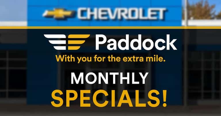 Monthly Specials Paddock Chevrolet Kenmore, NY