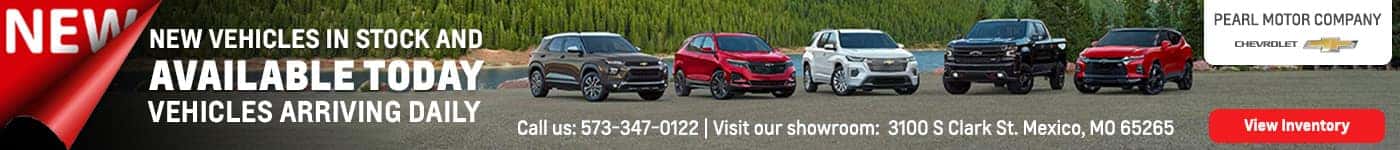 New Vehicles in Stock and Available Today Vehicles Arriving Daily