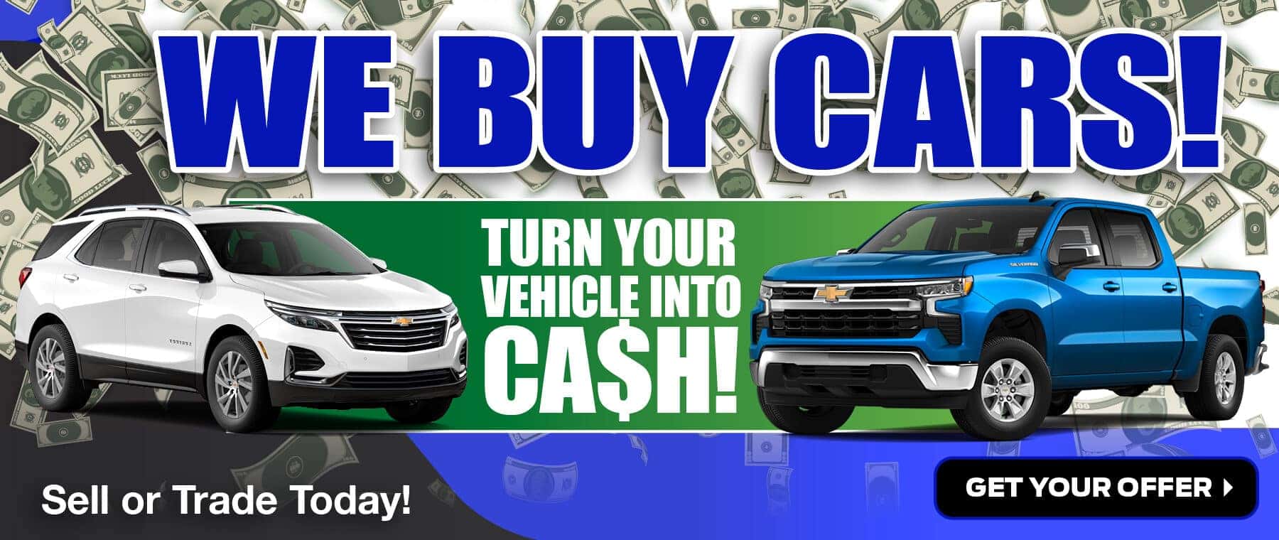 We buy cars