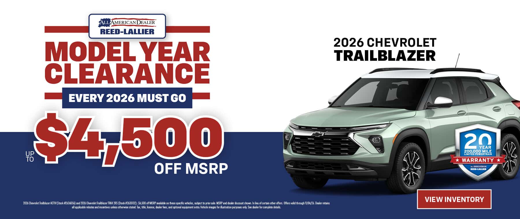 Model Year Clearance