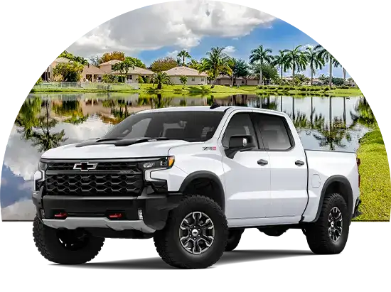 white Chevy truck
