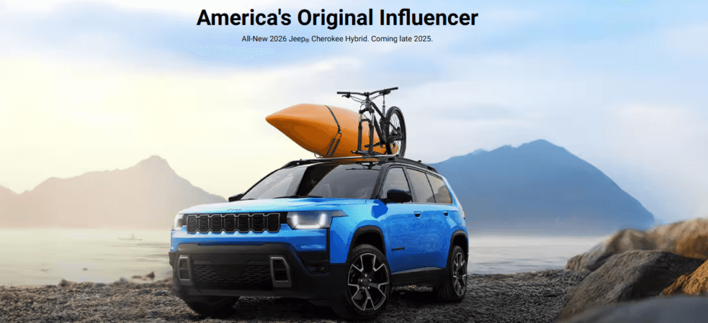 2026 Jeep Cherokee Hybrid exterior front angle