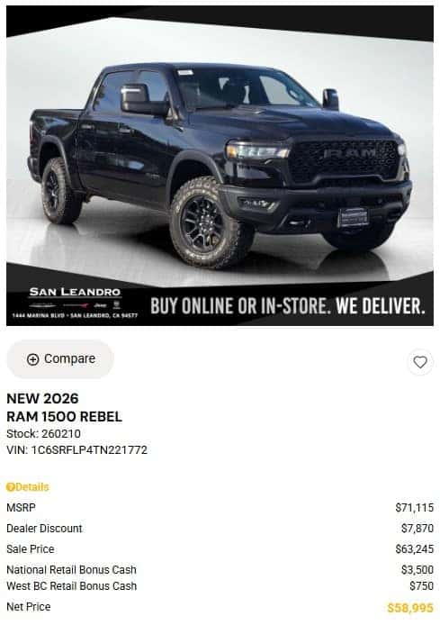 RAM Truck Special