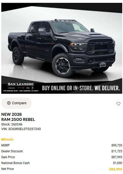 RAM Truck Special