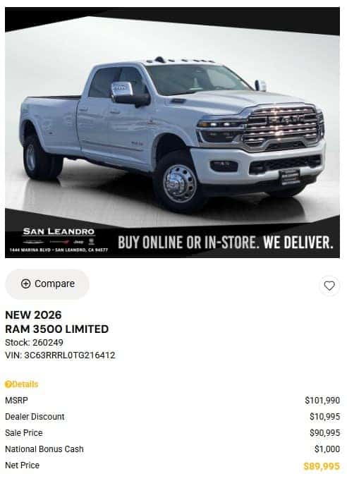 RAM Truck Special